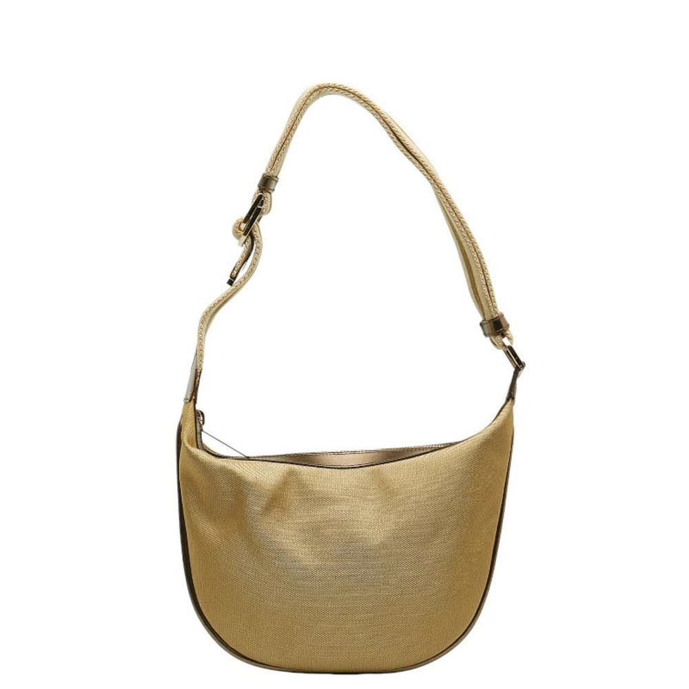 Gucci Hobo Bag Gold Canvas Leather